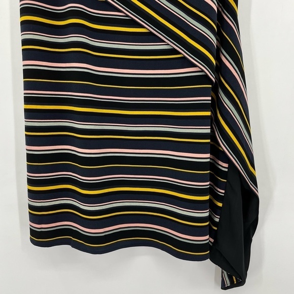 Eloquii Multicolor Striped Scoop Neck Asymmetrical Knit Dress Size 16 - Picture 4 of 8